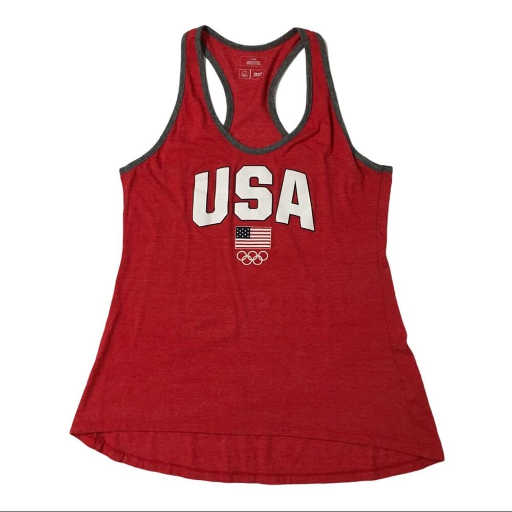 Team Apparel USA Olympic Racerback Tank - Red - L